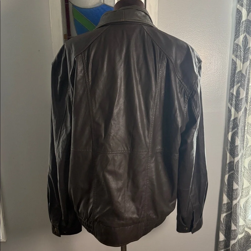 Scully 2 Toned Leather Bomber Jacket SZ Large